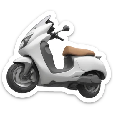 Female robot falling off scooter sticker