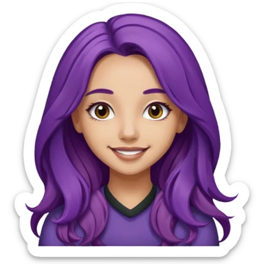 Jade Thirlwall with long purple hair sticker