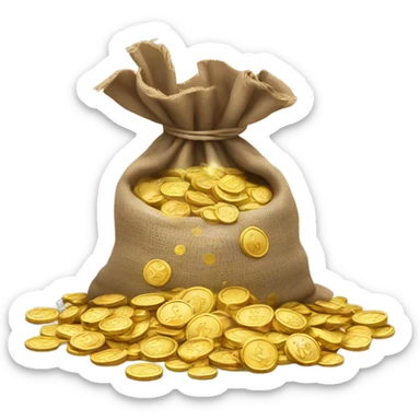 sack of coins sticker