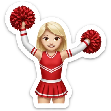 cheer leader cloth sticker