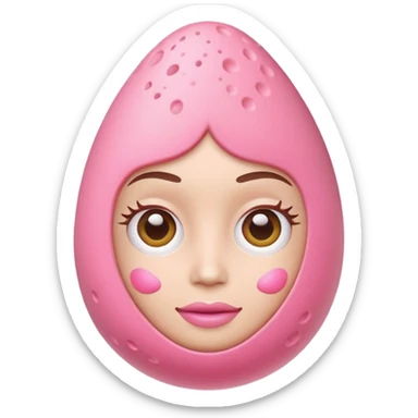 beauty blender, Learn the style of Apple’s iOS system emojis and convert the entire object from the photo into a 3D avatar in that style. Imitate the shape, colors, textures, and characteristic details of the object.  sticker
