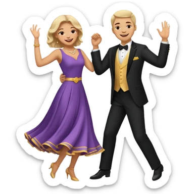 A man and woman dancing together (like the 👯‍♀️emoji) sticker
