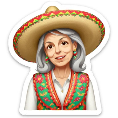 Fiestero with Sombrero sticker