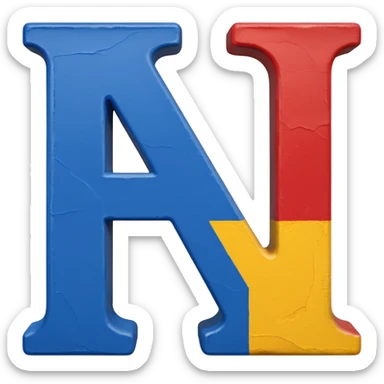 "ATX" Block letters painted the colors of the stemmas state flag sticker