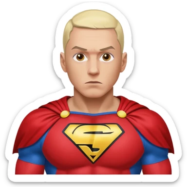 Eminem as a superhero sticker