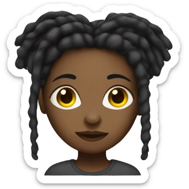 Girl with dreads sticker