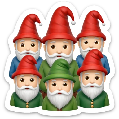 crea un emoji de un jardín de gnomos sticker