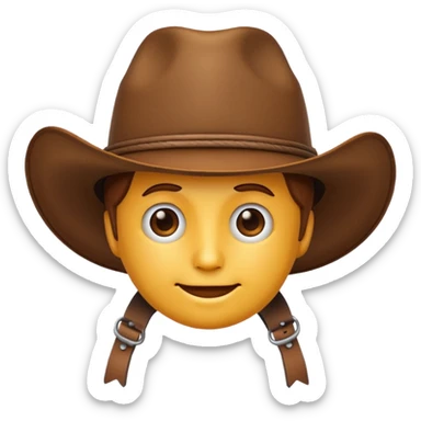 Cowboy hat  emoji style sticker