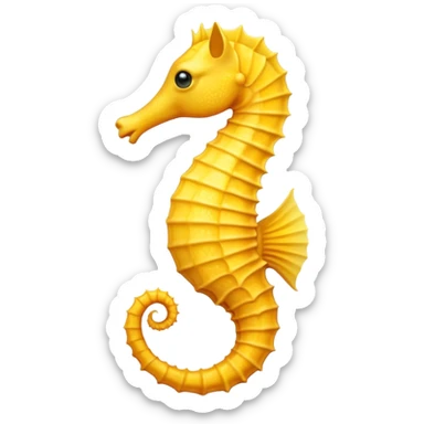 Yellow Seahorse  sticker