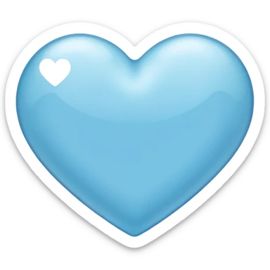 light blue heart sticker