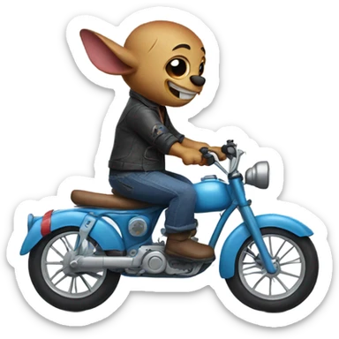 Stitch on a bike sticker