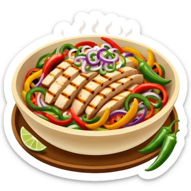 spicy chicken fajita bowl sticker