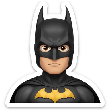 batman in costume sticker