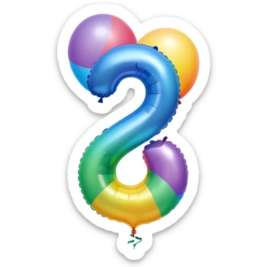 Balloons that say 52 sticker