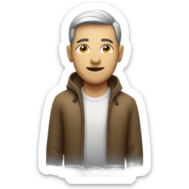 male portrait indoors looking at viewer sticker