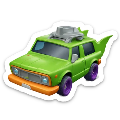 Side view Hot wheels rugrats reptar 1car  sticker