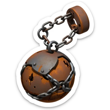 ball and chain sticker