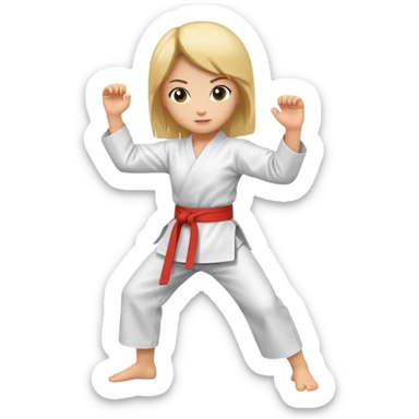 Karate girl sticker