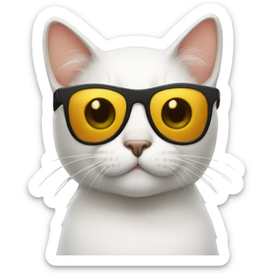Cat with sunglasses sticker