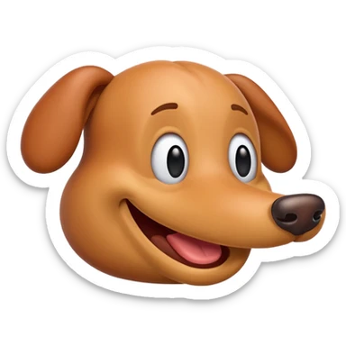 Weiner emoji silly  sticker