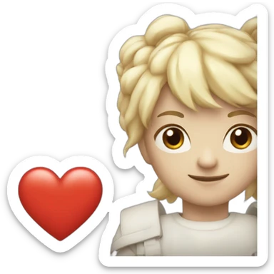 Coeur bleu et rouge sticker