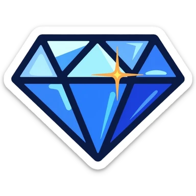 sparkling blue sapphire gem sticker
