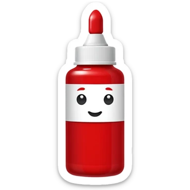 red Acrylic paint sticker