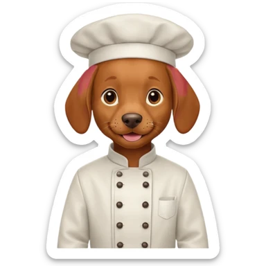Vizsla wearing chef coat sticker