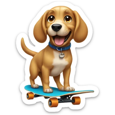 Dog riding a skateboard  sticker