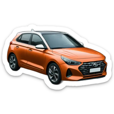 Voiture modèle i20 hyundai vert glauque sticker