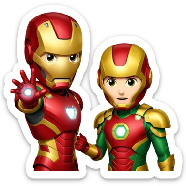 Iron man pinching loki sticker
