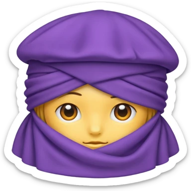 cap cloth purple sticker