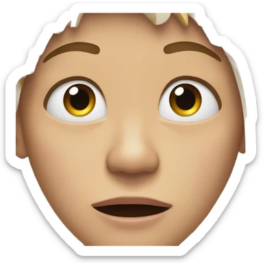 jaw dropped face sticker