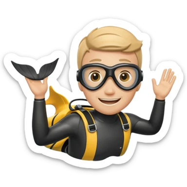 diver fin sticker