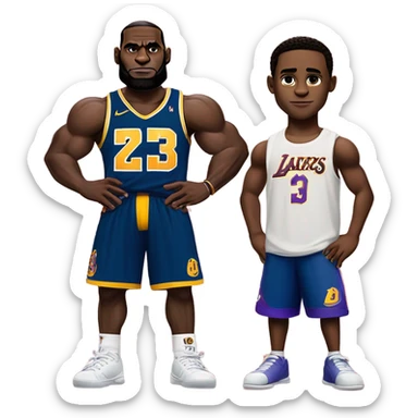 King lebron james and prince bronny protecting the house in california sticker