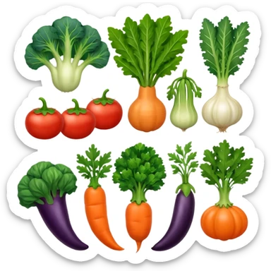 Veg name english  sticker