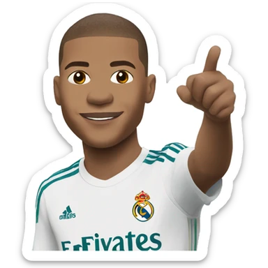 Welcome to real Madrid mbappe  sticker