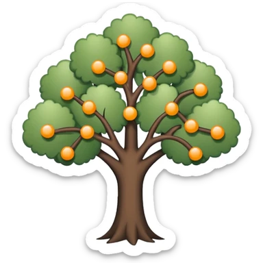 Minimalistic flat vector icon, iOS style, thin black contour on white background. Binary tree diagram with connected nodes. Clean, no text, no shadows sticker