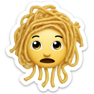 Chinese noodles on plate sticker