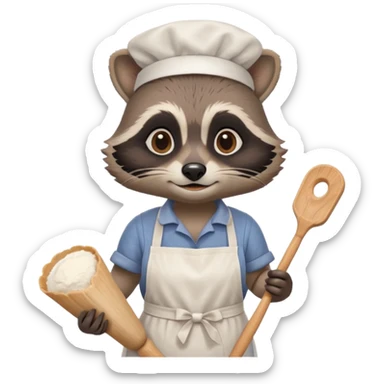 baker raccoon sticker