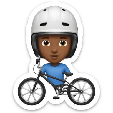 BMX rider black man with helmets sticker