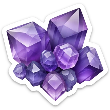 Fluorite crystal cluster sticker