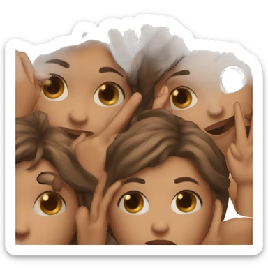 Girl that is saying no with her finger. And shaking her head a bit. Brown skin sticker