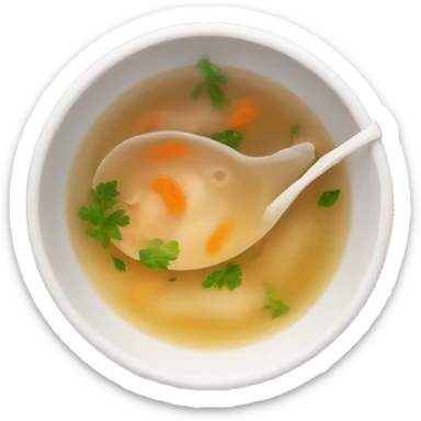 a bowl of broth sticker