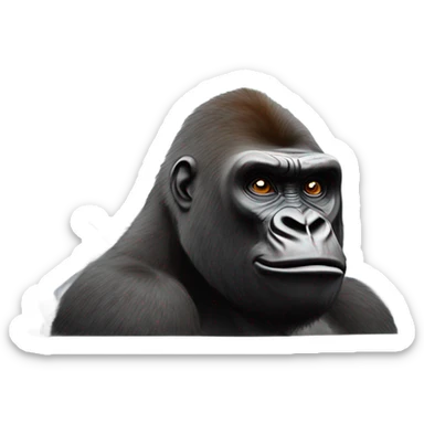 Gorilla hanging out of the window in a Porsche gt3 rs sticker