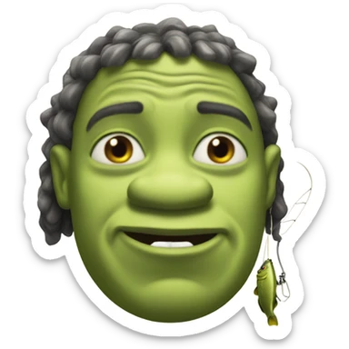 Fishing Shrek sticker
