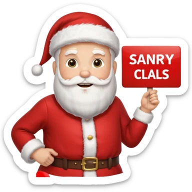 Santa Claus rally sticker