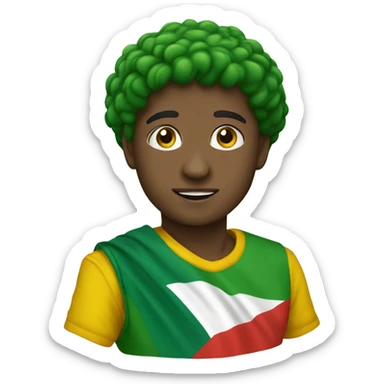 Afrikaanse Hoër Seunskool Rooi geel en groen vlag sticker