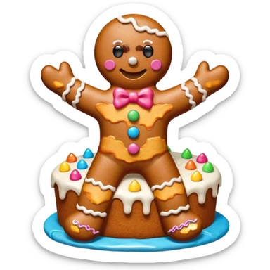 How to make a Giant Gingerbread Man Cake Recipe  sticker