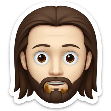 James "Munky" Shaffer with long dark brown hair sticker